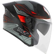 Kyt TTR-JET LED Jet Motorcycle Мотошлем Black Grey