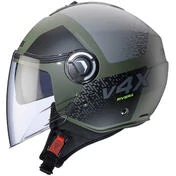 Caberg RIVIERA V4X ALPHA Jet Motorcycle Мотошлем Matt MILITARY Green Black Grey