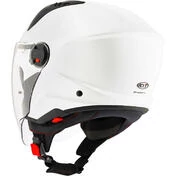 KYT D-CITY PLAIN CRYSTAL Jet Motorcycle Мотошлем Matt White