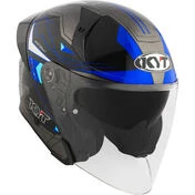 Kyt TTR-JET LED Jet Motorcycle Мотошлем Black/Blue