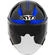 Kyt TTR-JET LED Jet Motorcycle Мотошлем Black/Blue