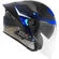 Kyt TTR-JET LED Jet Motorcycle Мотошлем Black/Blue