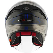 Kyt TTR-JET LED Jet Motorcycle Мотошлем Black/Blue