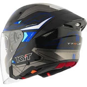Kyt TTR-JET LED Jet Motorcycle Мотошлем Black/Blue