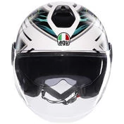 AGV ETERES GHEPARD Jet Motorcycle Мотошлем Matt White Black Green
