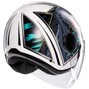 AGV ETERES GHEPARD Jet Motorcycle Мотошлем Matt White Black Green