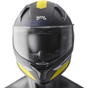 Gms Velox Graphic Full Face Motorcycle Мотошлем Black Yellow Grey Matt