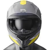Gms Velox Graphic Full Face Motorcycle Мотошлем Black Yellow Grey Matt