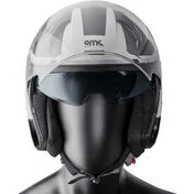 Gms Vectus Graphic Jet Motorcycle Мотошлем Black White