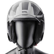 Gms Vectus Graphic Jet Motorcycle Мотошлем Black White