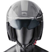 Gms Vectus Graphic Jet Motorcycle Мотошлем Black Grey