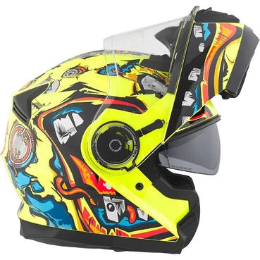 Modular Motorcycle Мотошлем BHR 836 Flip Up ZOMBIE Yellow