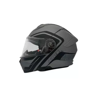 Apex Mi100 Porto Мотошлем Black Grey Серый