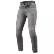 Used Rev'it Piston 3 Skinny Medium Grey Motorcycle Jeans - L30