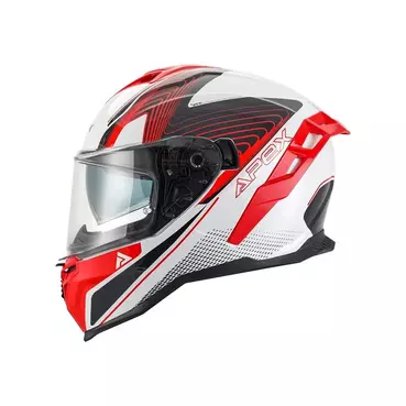 Apex Fi200 Madrid Мотошлем White Red Красный