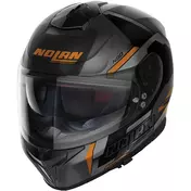 Nolan N80-8 WANTED N-COM 073 Orange Matt Black Full Face Motorcycle Мотошлем