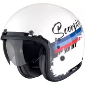 Scorpion BELFAST EVO ADONIS Custom Jet Motorcycle Мотошлем White Red Blue