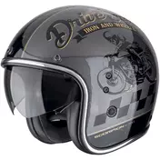 Scorpion Custom Jet Motorcycle Мотошлем BELFAST EVO DRIVE FAST Silver Black Gold