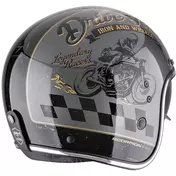 Scorpion Custom Jet Motorcycle Мотошлем BELFAST EVO DRIVE FAST Silver Black Gold