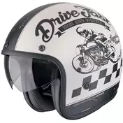 Scorpion Custom Jet Motorcycle Мотошлем BELFAST EVO DRIVE FAST Matt Cream Black