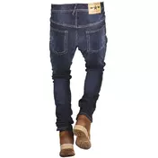Custom Harisson WAYNE Blue Casual Motorcycle Jeans
