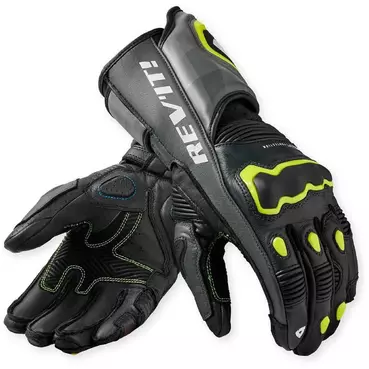 Rev'it Quantum 3 Motorcycle мотоперчатки Grey Neon Yellow
