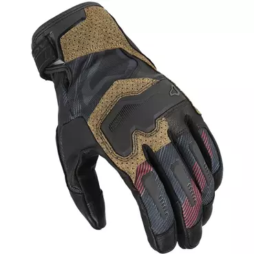 Macna Haros 2.0 Motorcycle мотоперчатки Black Taupe Red