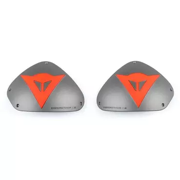 DAINESE Dets Shoulder protectors Glossy Grey / Red Fluo