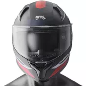 Gms Velox Graphic Full Face Motorcycle Мотошлем Matt Black Red White