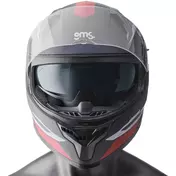 Gms Velox Graphic Full Face Motorcycle Мотошлем Matt Black Red White