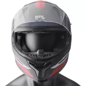 Gms Velox Graphic Full Face Motorcycle Мотошлем Matt Black Red White