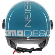 Momo Design FGTR CLASSIC Candy Lake Blue White Motorcycle Jet Мотошлем