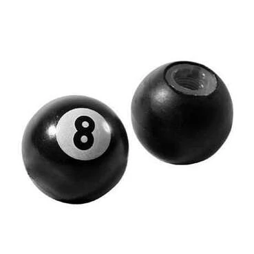 Колпачки на нипели Oxford 8 Ball, Черный (пара)