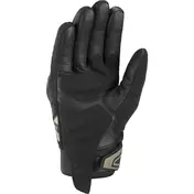 Ixon MIG 2 Black Khaki Leather and Fabric Motorcycle мотоперчатки