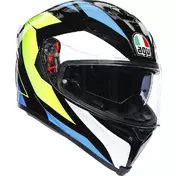 Full Face Motorcycle Мотошлем AGV K5 S Multi CORE Black Light Blue Yellow Fluo