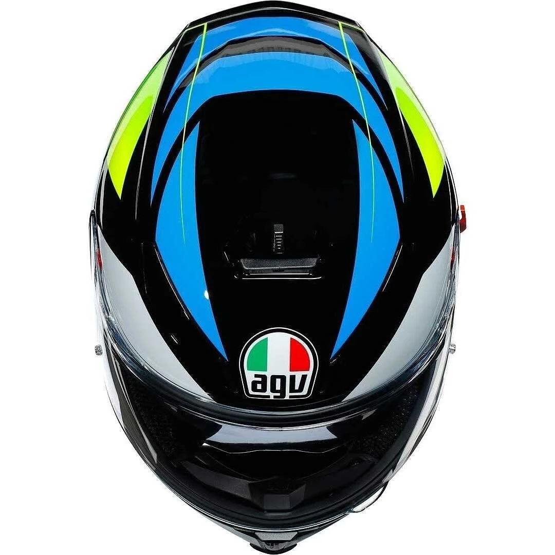 Full Face Motorcycle Мотошлем AGV K5 S Multi CORE Black Light Blue Yellow Fluo
