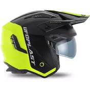 Ufo SHERATAN JET Jet Motorcycle Мотошлем Fluorescent Yellow Black