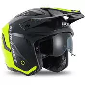 Ufo SHERATAN JET Jet Motorcycle Мотошлем Fluorescent Yellow Black