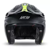 Ufo SHERATAN JET Jet Motorcycle Мотошлем Fluorescent Yellow Black