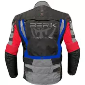 Motorcycle мотокуртка in Berik 2.0 Technical Fabric NJ-203328 Adventure Touring Gray Red Blu
