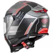 Premier Integral Motorcycle Мотошлем TYPHOON BA17BM Matt Gray Red