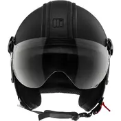 Motocubo 722 TOP ANT Jet Motorcycle Мотошлем Leather визор Helicopter Black (22.06)