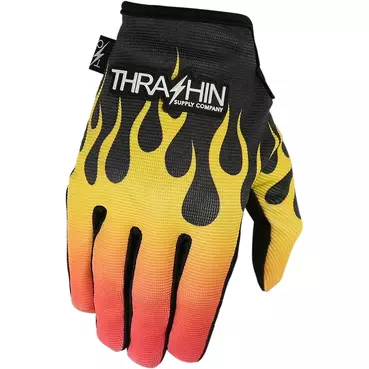 THRASHIN SUPPLY CO Stealth summer gloves Black / Yellow / Red