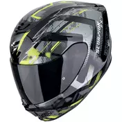 Scorpion EXO-391 CLUTTER Full Face Motorcycle Мотошлем Black Neon Yellow