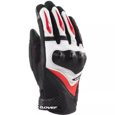 Clover RAPTOR 3 Motorcycle мотоперчатки Black White Red