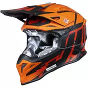 Moto Cross Enduro Мотошлем Just1 J39 Poseidon Fluo Orange Red Black