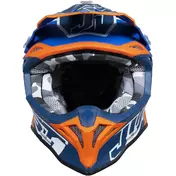 Moto Cross Enduro Мотошлем Just1 J39 Thruster White Fluo Orange Blue