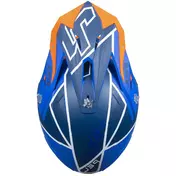 Moto Cross Enduro Мотошлем Just1 J39 Thruster White Fluo Orange Blue