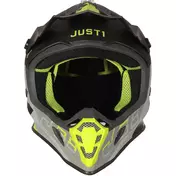 Moto Cross Enduro Мотошлем Just1 J38 KORNER Fluo Yellow Matt Titanium