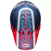 Cross Enduro Motorcycle Мотошлем Bell MX-9 MIPS OFFSET Blue Metal White Opaque